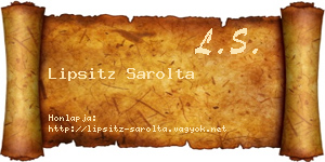 Lipsitz Sarolta névjegykártya
